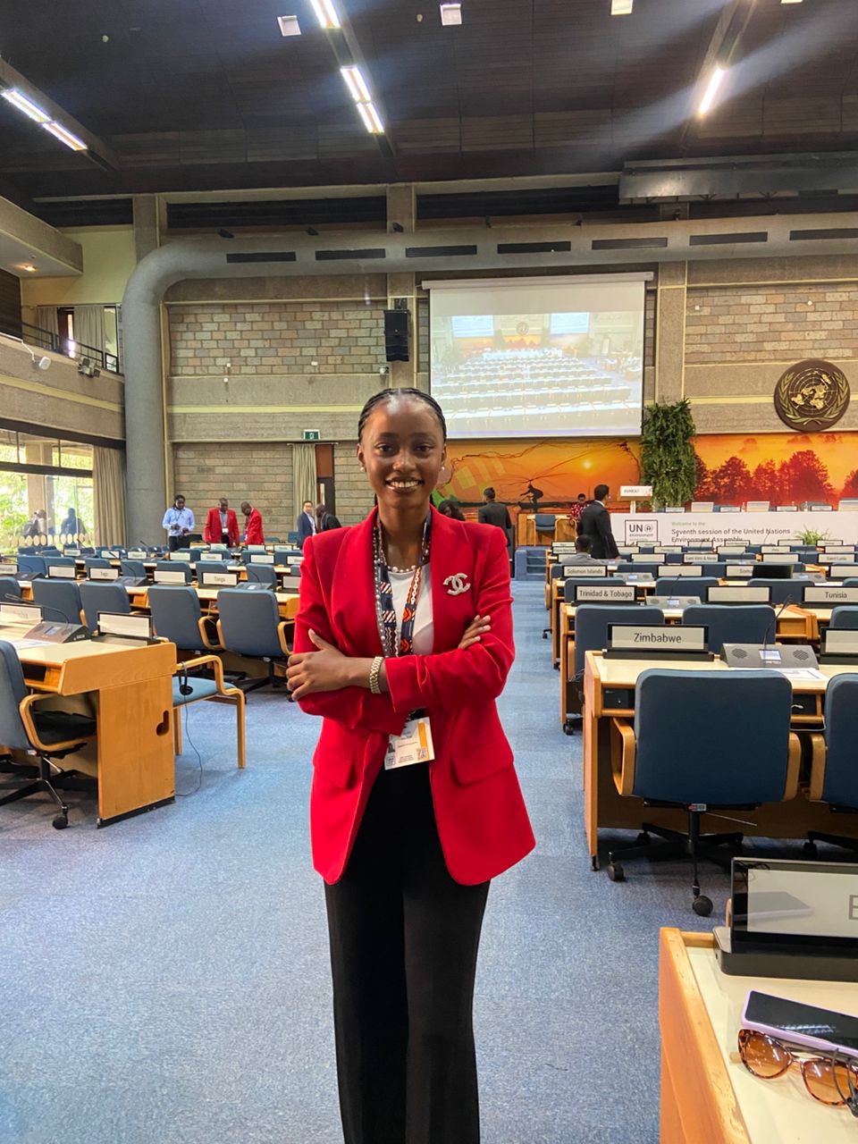 Anne Omari in UN Chamber